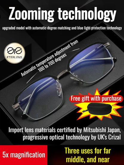 Business men's highdefinition farsighted black technology glasses