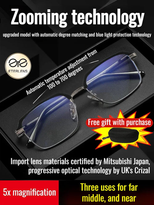 Business men's highdefinition farsighted black technology glasses