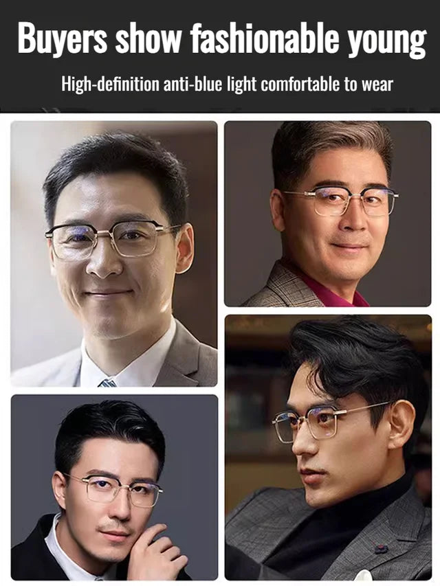 Business men's highdefinition farsighted black technology glasses