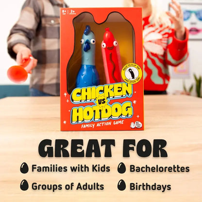 🔥Black Friday warm-up: 60% OFF🔥Chicken vs Hotdog Party Game – Flip, Stick & Laugh!