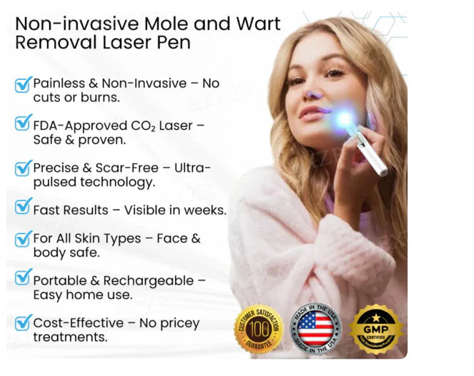 Bikenda® Non-Invasive Mole and Wart Removal Laser Pen Pro✨Last Day 50% OFF＆FREE SHIPPING🎁